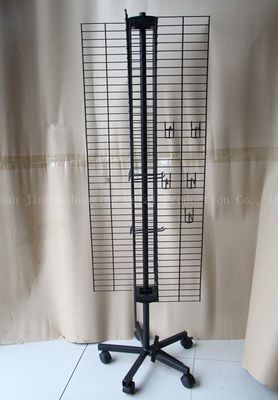 چهارطرفه W500mm H1800mm Rack Display Rack ck قفسه نمایش لوازم جانبی تلفن همراه با قلاب