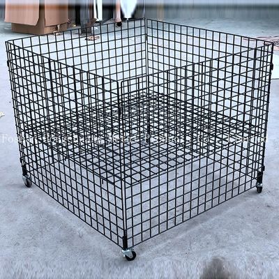واگن برقی قفس قابل حمل فلزی مرکز خرید طراحی مدرن ساده با واگن برقی قفس چرخ دستی قفس چرخ دستی واگن برقی