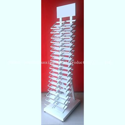 2050 میلی متر ارتفاع 320*480 میلی متر نمونه قفسه نمایش ، قفسه نمایش شیشه ای با رنگ سفید