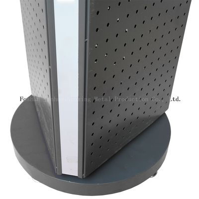 کف پایدار L400mm W400mm کف ایستاده Pegboard Spinner Rack 3 طرف