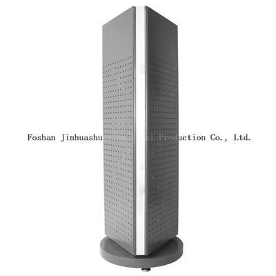 کف پایدار L400mm W400mm کف ایستاده Pegboard Spinner Rack 3 طرف