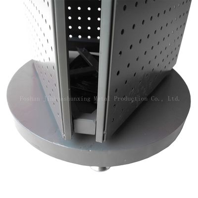 کف پایدار L400mm W400mm کف ایستاده Pegboard Spinner Rack 3 طرف