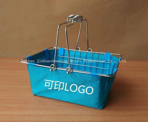 135 میلی متر ارتفاع 285 میلی متر سبد تزئینی مزرعه ای به سبک بازار برای حمام ، با دستگیره و کیف پارچه ای