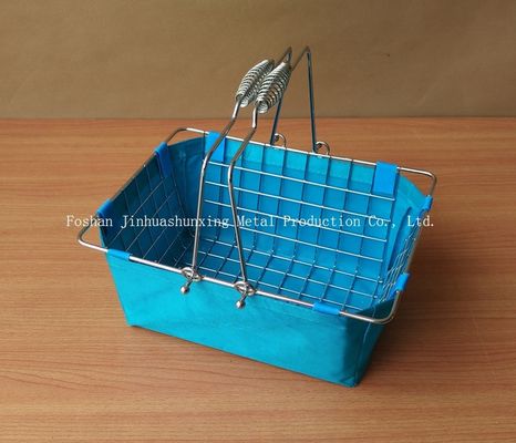 135 میلی متر ارتفاع 285 میلی متر سبد تزئینی مزرعه ای به سبک بازار برای حمام ، با دستگیره و کیف پارچه ای