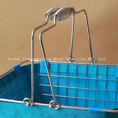 135 میلی متر ارتفاع 285 میلی متر سبد تزئینی مزرعه ای به سبک بازار برای حمام ، با دستگیره و کیف پارچه ای