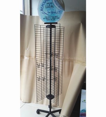 چهارطرفه W500mm H1800mm Rack Display Rack ck قفسه نمایش لوازم جانبی تلفن همراه با قلاب