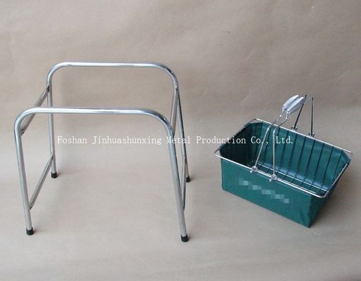 سبد رنگ سبز W215mm L285mm برای حمام ، Kicthen با دسته ، پایه ، کیف پارچه ای