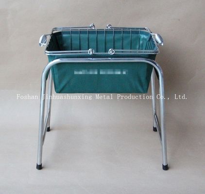سبد رنگ سبز W215mm L285mm برای حمام ، Kicthen با دسته ، پایه ، کیف پارچه ای