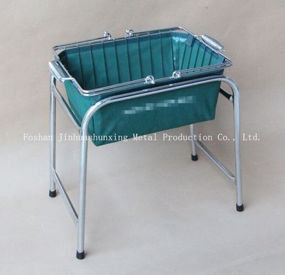 سبد رنگ سبز W215mm L285mm برای حمام ، Kicthen با دسته ، پایه ، کیف پارچه ای