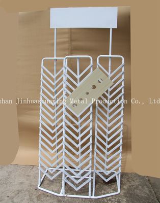 طول 1055mm Widh 585mm نمونه کاشی آبشار نمایش قفسه سفید با آگهی برای 36 نمونه