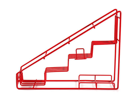قفسه ذخیره سازی فلزی بطری شربت قفسه نمایش نردبان بطری شیشه ای