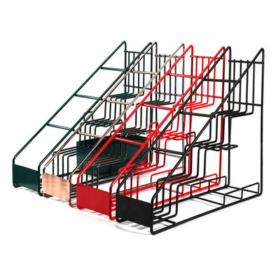 قفسه ذخیره سازی فلزی بطری شربت قفسه نمایش نردبان بطری شیشه ای