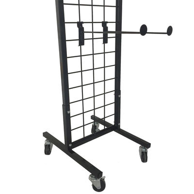 عرض 300mm عرض 1800mm ارتفاع رک سازنده لباس ، پایه آویز Chappal سیاه و سفید