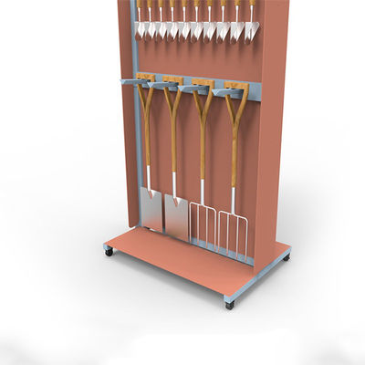 فروشگاه سخت افزار سفارشی LH قفسه های نمایشگر ، قفسه ابزار Pegboard با چرخ