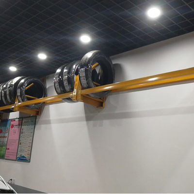 LH Custom Logo Heavy Duty Tack Rack Rack ، دیوار آویزان رک تایر ضخیم ، قفسه نمایش فولادی برای فروشگاه