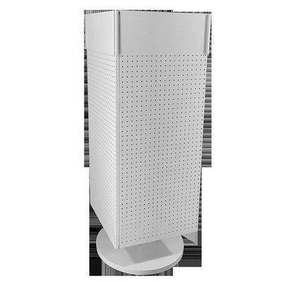 قفسه صفحه نمایش Pegboard H1440mm W540mm ، قفسه چرخان پیشخوان Pegboard Spinner Rack چهار طرفه