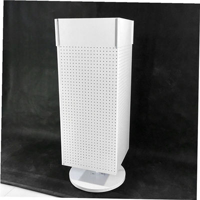 قفسه صفحه نمایش Pegboard H1440mm W540mm ، قفسه چرخان پیشخوان Pegboard Spinner Rack چهار طرفه