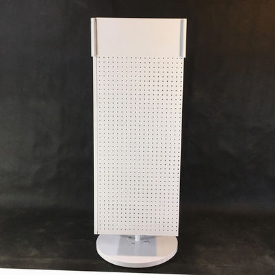 قفسه صفحه نمایش Pegboard H1440mm W540mm ، قفسه چرخان پیشخوان Pegboard Spinner Rack چهار طرفه