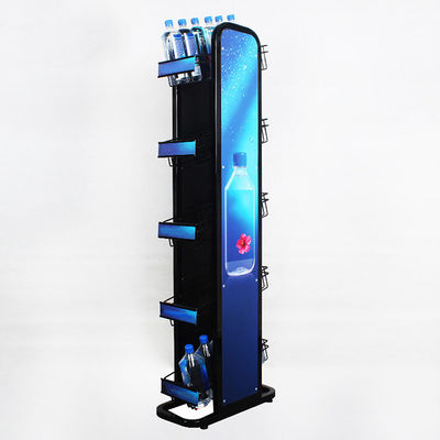 قفسه بطری آب معدنی 5 طبقه با آرم فلزی 240W*500L*1450mmH