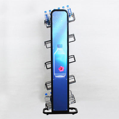 قفسه بطری آب معدنی 5 طبقه با آرم فلزی 240W*500L*1450mmH