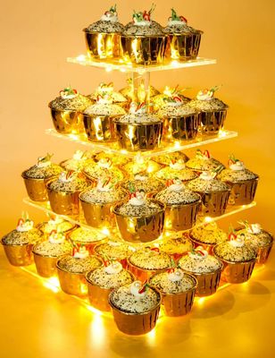 پایه کیک آکریلیک شیرینی 4 طبقه برای جشن عروسی تولد