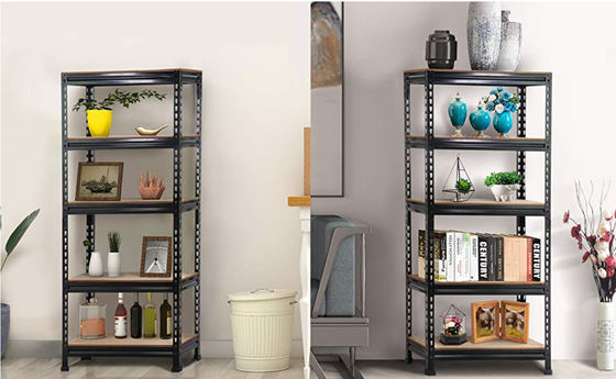 Sturdy 5 Shelf Storage Rack Corner Organization ابزار چند منظوره برای خانه