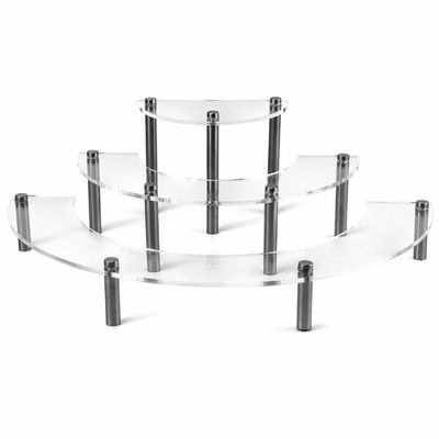 Clear Acrylic Display Stand 1 Pack Half Moon Server مجموعه کیک های دسر