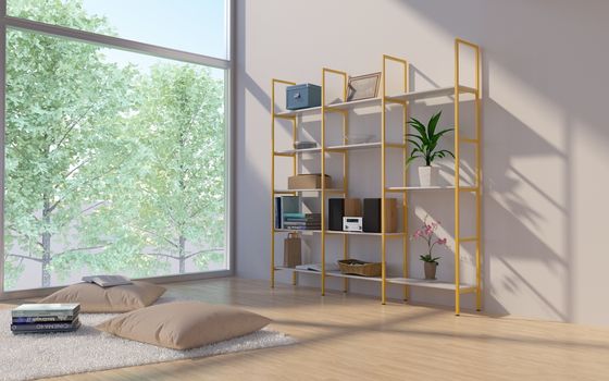 قفسه کتاب نردبان صنعتی 12 قفسه با قفسه صفحه نمایش 4 طبقه سازماندهی ذخیره سازی