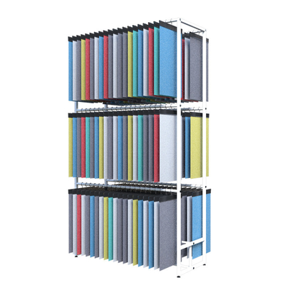 استند نمایشگر پارچه ای رک نمایش پارچه 3 طبقه سفید